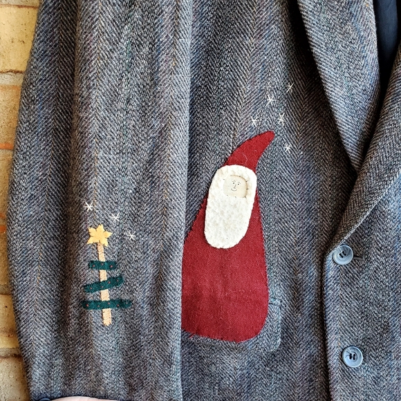 Wool Holiday Winter Blazer Men's 44 Streetwear Fashion Oversize Loose Ca… - Picture 3 of 10